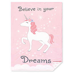 Hudson Baby® Unicorn Dreams Reversible Mink Swaddle Blanket