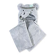 Hudson Baby&reg; Elephant Plush Hooded Blanket in Grey