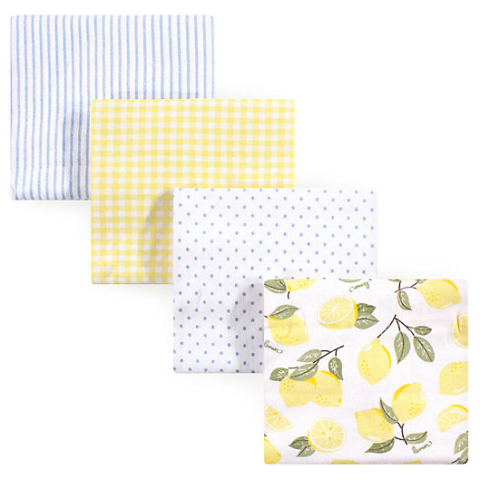 Alternate image 1 for Hudson Baby® Flannel 4-Pack Receiving Blankets