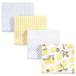 Hudson Baby® Lemons Flannel 4-Pack Receiving Blankets