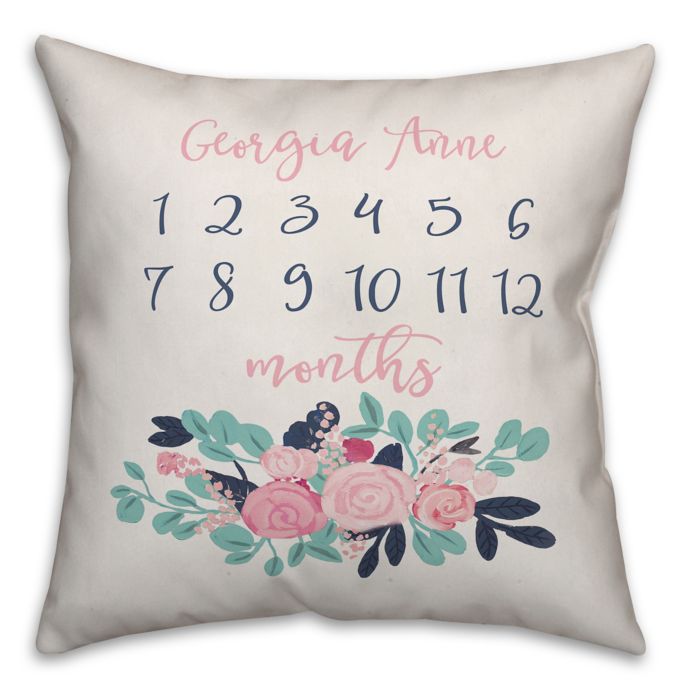 Designs Direct Cool Florals 18 Inch Square Throw Pillow Buybuy Baby