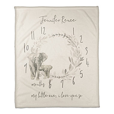 Designs Direct Watercolor Elephant Wreath Throw Blanket. View a larger version of this product image.