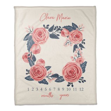 Designs Direct Rose Wreath Throw Blanket. View a larger version of this product image.