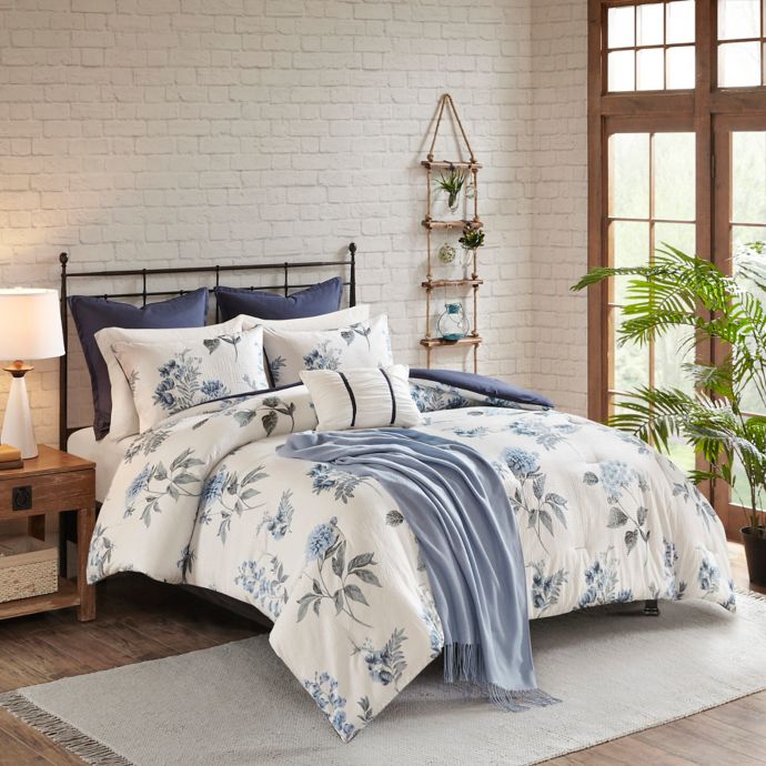 Madison Park Zennia Seersucker 3 Piece Duvet Cover Set Bed Bath