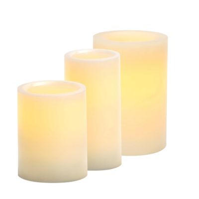 Candle Impressions&reg; Flameless Wax Pillar Candle with 5 Hour Timer