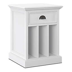 NovaSolo Halifax Nightstand with Dividers in White