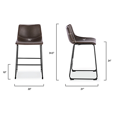Poly and Bark Brinley Counter Chairs (Set of 3). View a larger version of this product image.