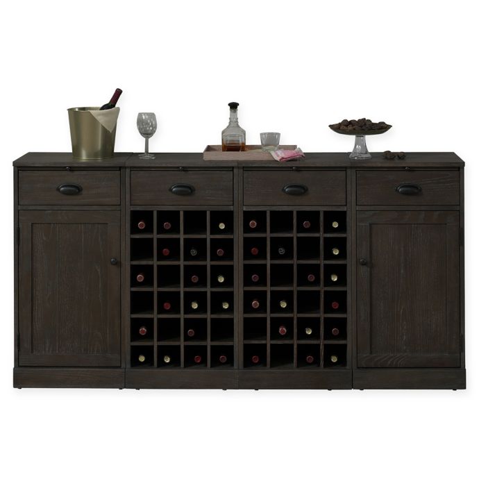 American Heritage Valencia Modular Wine Cabinet Unit In Glacier