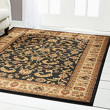 Home Dynamix Royalty Elati 4&#39; x 6&#39; Area Rug in Black/Ivory. View a larger version of this product image.