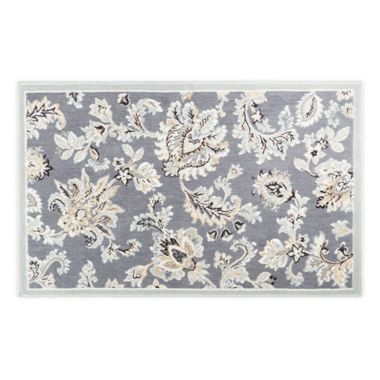 Home Dynamix Westwood Floral 2'4 x 3'7 Accent Rug in Dark Grey. View a larger version of this product image.