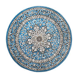 Home Dynamix Tremont Persia 8' Round Area Rug in Light Blue