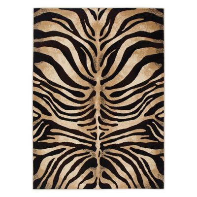 ZEBRA SKIN PATTERN AFRICAN SAFARI 2' X 7' NOVELTY RUNNER AREA RUG Purple Black 