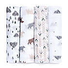 Alternate image 0 for aden + anais&trade; essentials 4-Pack Bear Cotton Muslin Swaddles in Grey