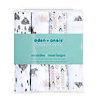 Alternate image 1 for aden + anais&trade; essentials 4-Pack Bear Cotton Muslin Swaddles in Grey