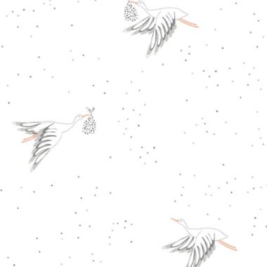 Stokke&reg; Sleepi&trade; Petite Pehr Mini Fitted Crib Sheet in Stork. View a larger version of this product image.