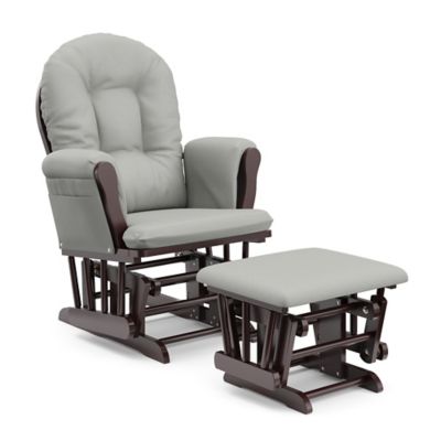 baby cache vienna glider and ottoman in light grey