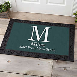 Modern Style Personalized Monogram Doormat