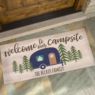Happy Campers Personalized Doormat