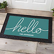 Hello &amp; Welcome Personalized Doormat