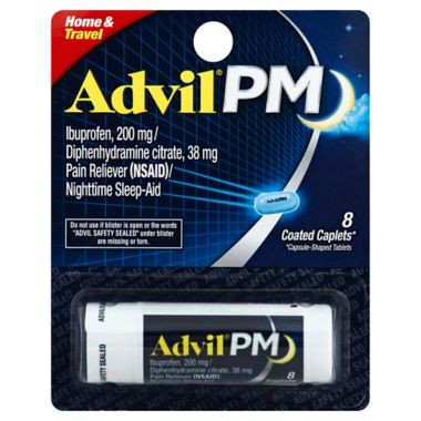 Advil&reg; PM 8-Count Pain Reliever and Nighttime Sleep-Aid Caplets. View a larger version of this product image.