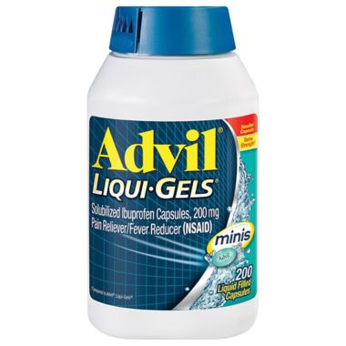 Advil&reg; Liqui-Gels Minis 200-Count Pain Reliever Capsules. View a larger version of this product image.