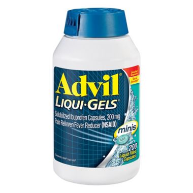 Advil&reg; Liqui-Gels Minis 200-Count Pain Reliever Capsules. View a larger version of this product image.