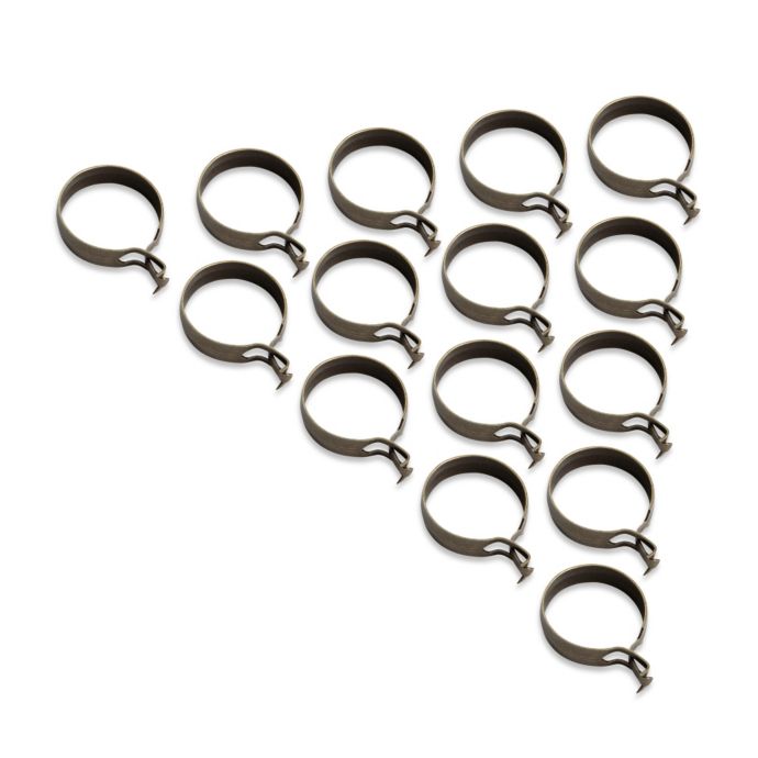 Springs Window Fashions Café Clip Rings in Antique Brass Finish (Set of ...