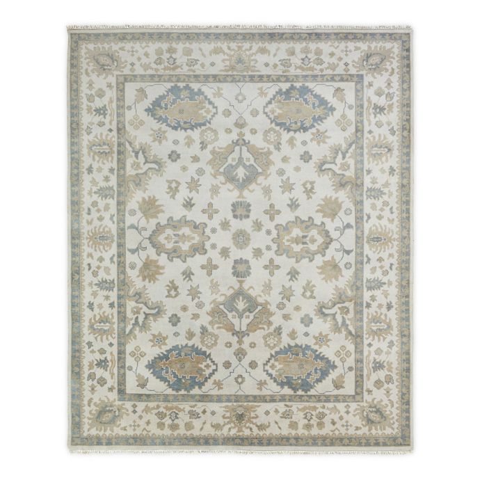 Umbria Hand Knotted Area Rug in Beige/Blue | Bed Bath & Beyond