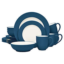 Noritake® Colorwave Rim 16-Piece Dinnerware Set in Blue
