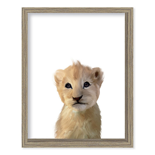 Alternate image 1 for Boston Warehouse® Baby Lion15-Inch x 12-Inch Framed Wall Art