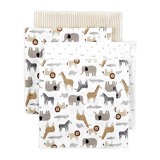 Alternate image 1 for carter's® 4-Pack Zoo Receiving Blankets