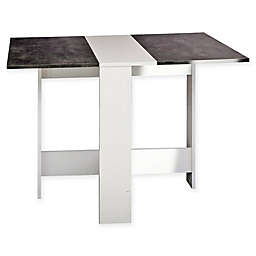 Temahome® Papillon Foldable Dining Table in White/Concrete