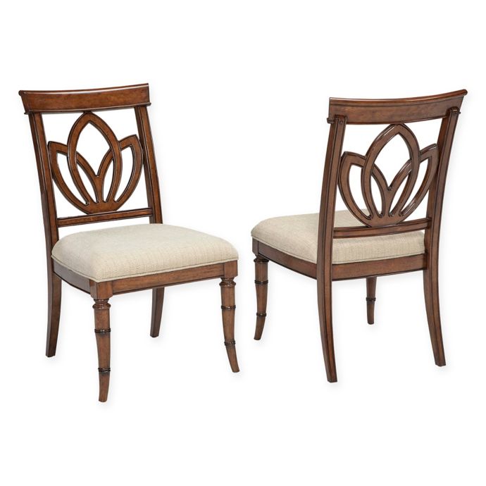 Panama Jack® Isle of Palms Rectangular Dining Side Chairs in Brown (Set