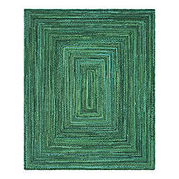 Unique Loom Braided Chindi 8' x 10' Area Rug in Green