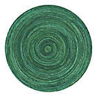Alternate image 0 for Unique Loom Braided Chindi 8&#39; Round Area Rug in Green