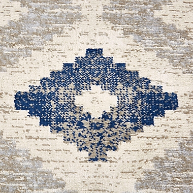 Home Dynamix Melrose Maritza 7&#39; Runner Area Rug in Ivory/Blue. View a larger version of this product image.