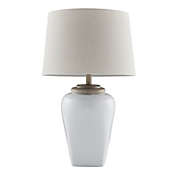 Martha Stewart Jemma Table Lamp in White with Fabric Shade