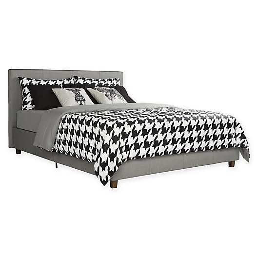 Everyroom Monet Upholstered Platform, Grey Linen Platform Bed Queen Size