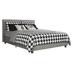 EveryRoom Monet Upholstered Platform Bed in Grey