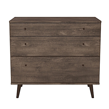 Midtown Concept&trade; Mid-Century 3-Drawer Dresser in Brown. View a larger version of this product image.