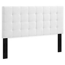 Modway Paisley Full/Queen Linen Upholstered Headboard in White