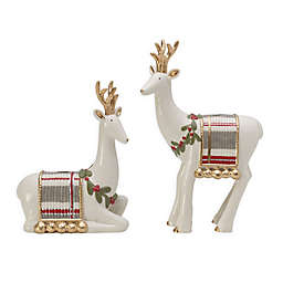 Fitz and Floyd® Mistletoe Merriment Deer Candle Holders (Set of 2)