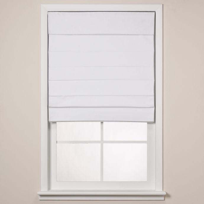 Real Simple® Roman Shade in White Bed Bath and Beyond Canada