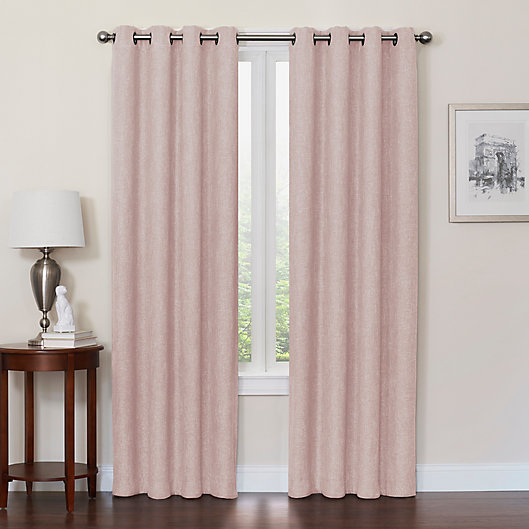 Alternate image 1 for Quinn 63-Inch Grommet Top 100% Blackout Window Curtain Panel in Blush (Single)