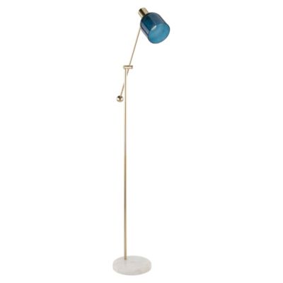 blue and gold floor lamp