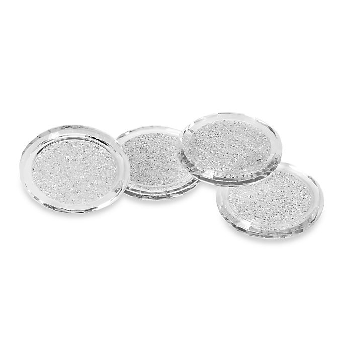 Oleg Cassini Crystal Diamond Coasters (Set of 4) | Bed Bath & Beyond