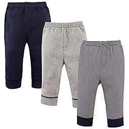Luvable Friends® Size 0-3M 3-Pack Tapered Ankle Pants in Navy
