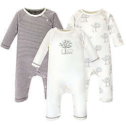 Touched by Nature 3-Pack Organic Cotton Birch Trees Coveralls in Cream