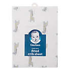 Alternate image 0 for Gerber&reg; Giraffe Cotton Fitted Crib Sheet in Grey/White