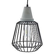 Southern Enterprises Brayonne Pendant Lamp with Cage Style Metal Shade